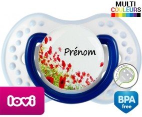 Coquelicot + prénom: Sucette LOVI Dynamic-su7.fr