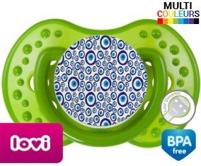 Motif oeil grec turc : Sucette LOVI Dynamic personnalisée