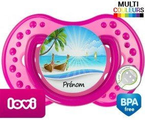 Vacances plage + prénom: Sucette LOVI Dynamic-su7.fr