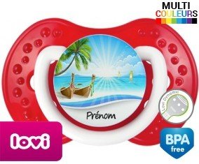 Vacances plage + prénom: Sucette LOVI Dynamic-su7.fr