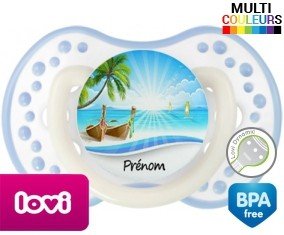 Vacances plage + prénom: Sucette LOVI Dynamic-su7.fr