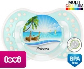 Vacances plage + prénom: Sucette LOVI Dynamic-su7.fr