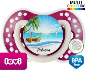 Vacances plage + prénom: Sucette LOVI Dynamic-su7.fr
