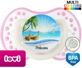 Vacances plage + prénom: Sucette LOVI Dynamic-su7.fr