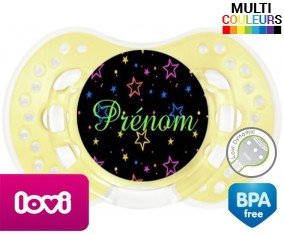 Étoiles brillante nuit + prénom: Sucette LOVI Dynamic-su7.fr