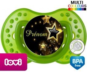 Étoile brillante 2 + prénom : Sucette LOVI Dynamic personnalisée