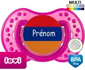 Drapeau arménie + prénom: Sucette LOVI Dynamic-su7.fr
