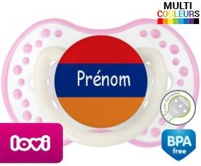 Drapeau arménie + prénom: Sucette LOVI Dynamic-su7.fr
