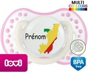 Drapeau congo + prénom: Sucette LOVI Dynamic-su7.fr