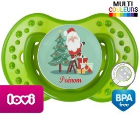 Père noël et sapin + prénom: Sucette LOVI Dynamic-su7.fr