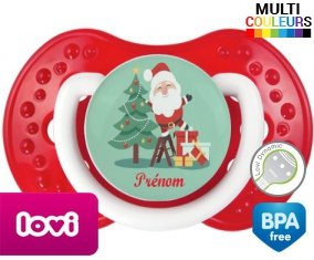 Père noël et sapin + prénom: Sucette LOVI Dynamic-su7.fr