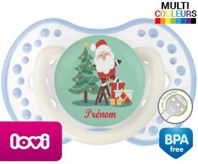 Père noël et sapin + prénom: Sucette LOVI Dynamic-su7.fr
