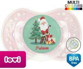Père noël et sapin + prénom: Sucette LOVI Dynamic-su7.fr