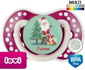 Père noël et sapin + prénom: Sucette LOVI Dynamic-su7.fr