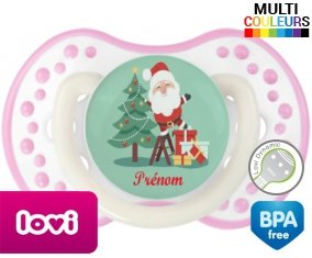 Père noël et sapin + prénom: Sucette LOVI Dynamic-su7.fr