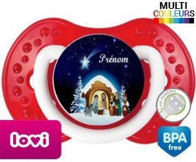 Crèche noël + prénom: Sucette LOVI Dynamic-su7.fr