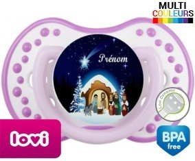 Crèche noël + prénom: Sucette LOVI Dynamic-su7.fr