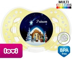 Crèche noël + prénom: Sucette LOVI Dynamic-su7.fr