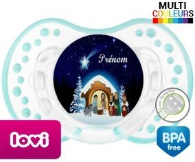 Crèche noël + prénom: Sucette LOVI Dynamic-su7.fr
