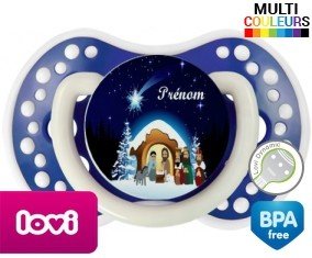 Crèche noël + prénom: Sucette LOVI Dynamic-su7.fr