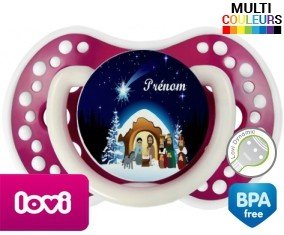 Crèche noël + prénom: Sucette LOVI Dynamic-su7.fr