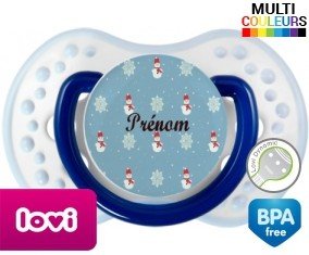Bonhomme de neige + prénom: Sucette LOVI Dynamic-su7.fr