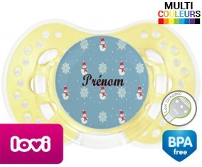 Bonhomme de neige + prénom: Sucette LOVI Dynamic-su7.fr