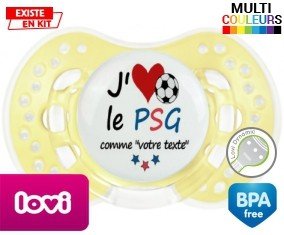 J'aime le psg + prénom: Sucette LOVI Dynamic-su7.fr