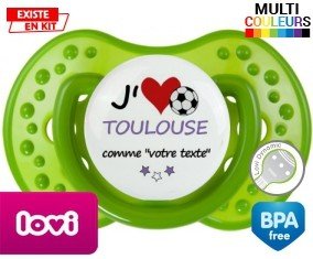J'aime toulouse + prénom: Sucette LOVI Dynamic-su7.fr