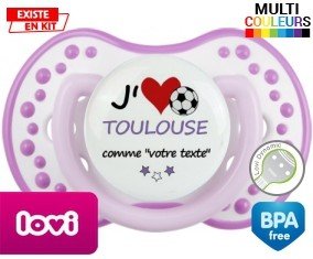 J'aime toulouse + prénom: Sucette LOVI Dynamic-su7.fr