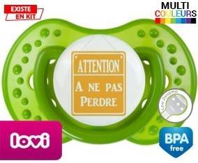 Tetine Attention a ne pas perdre embout LOVI Dynamic personnalisée