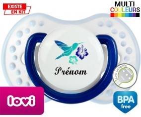 Oiseau et fleur (garçon) + prénom: Sucette LOVI Dynamic-su7.fr