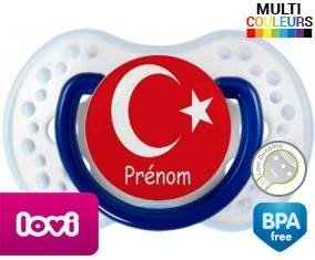 Drapeau turquie + prénom: Sucette LOVI Dynamic-su7.fr