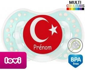 Drapeau turquie + prénom: Sucette LOVI Dynamic-su7.fr