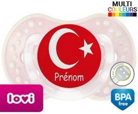 Drapeau turquie + prénom: Sucette LOVI Dynamic-su7.fr