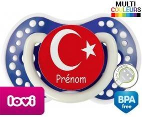 Drapeau turquie + prénom: Sucette LOVI Dynamic-su7.fr