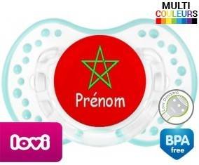 Drapeau maroc + prénom: Sucette LOVI Dynamic-su7.fr