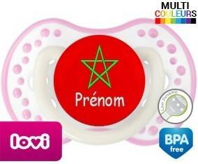 Drapeau maroc + prénom: Sucette LOVI Dynamic-su7.fr