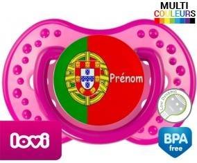 Drapeau portugal + prénom: Sucette LOVI Dynamic-su7.fr
