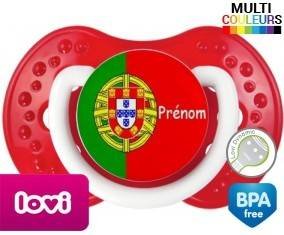 Drapeau portugal + prénom: Sucette LOVI Dynamic-su7.fr