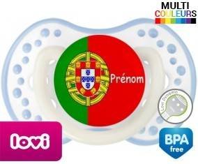 Drapeau portugal + prénom: Sucette LOVI Dynamic-su7.fr