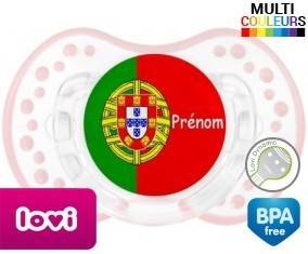 Drapeau portugal + prénom: Sucette LOVI Dynamic-su7.fr