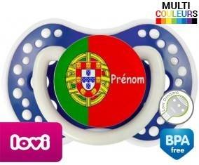 Drapeau portugal + prénom: Sucette LOVI Dynamic-su7.fr