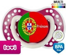 Drapeau portugal + prénom: Sucette LOVI Dynamic-su7.fr