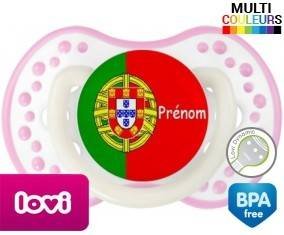 Drapeau portugal + prénom: Sucette LOVI Dynamic-su7.fr