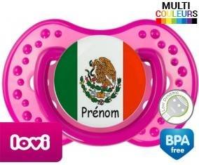 Drapeau mexique + prénom: Sucette LOVI Dynamic-su7.fr