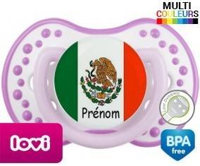 Drapeau mexique + prénom: Sucette LOVI Dynamic-su7.fr
