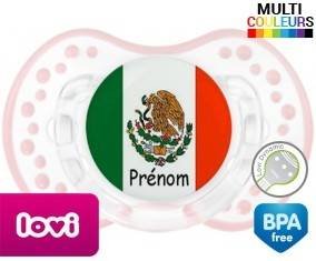 Drapeau mexique + prénom: Sucette LOVI Dynamic-su7.fr
