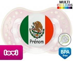 Drapeau mexique + prénom: Sucette LOVI Dynamic-su7.fr