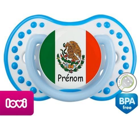Drapeau mexique + prénom: Sucette LOVI Dynamic-su7.fr